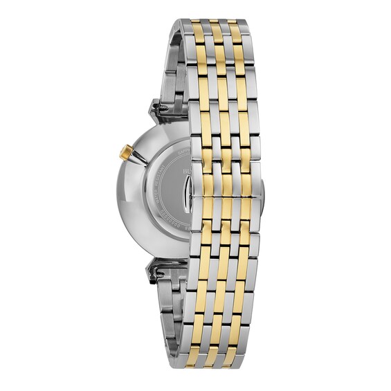Men's Bulova Regatta Two-Tone Watch with White Dial (Model: 98A233)