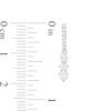 Thumbnail Image 3 of 1/2 CT. T.W. Diamond Past Present Future® Linear Graduated Drop Earrings in 10K White Gold