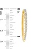 Thumbnail Image 3 of 1/2 CT. T.W. Diamond Oval Hoop Earrings in 10K Gold