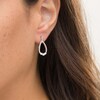 Thumbnail Image 2 of 1/2 CT. T.W. Diamond Past Present Future® Teardrop Earrings in 10K White Gold