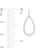 Thumbnail Image 3 of 1/2 CT. T.W. Diamond Past Present Future® Teardrop Earrings in 10K White Gold