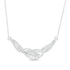 Thumbnail Image 1 of 1/2 CT. T.W. Diamond Past Present Future® Frame Necklace in 10K White Gold - 17"