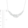 Thumbnail Image 2 of 1/2 CT. T.W. Diamond Past Present Future® Frame Necklace in 10K White Gold - 17"