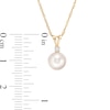 Thumbnail Image 3 of IMPERIAL® 7.5-8.0mm Akoya Cultured Pearl and Diamond Accent Pendant in 14K Gold