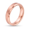 Thumbnail Image 2 of 5.0mm Brushed Inlay Beveled Edge Wedding Band in Tungsten with Rose IP
