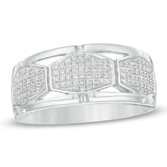 3/8 CT. T.w. Composite Diamond Open Shank Ring in 10K White Gold