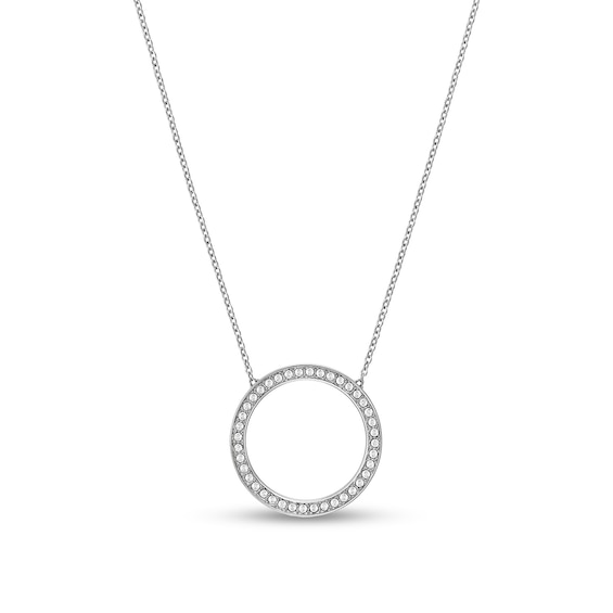 Ladies' Bulova Crystal Accent Bangle Watch with Black Mother-of-Pearl Dial and Circle Necklace Box Set (Model: 96X152)