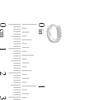 Thumbnail Image 3 of 1/6 CT. T.W. Diamond Hoop Earrings in 10K White Gold