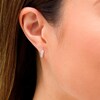Thumbnail Image 2 of 1/4 CT. T.W. Diamond Multi-Row Hoop Earrings in 10K Gold
