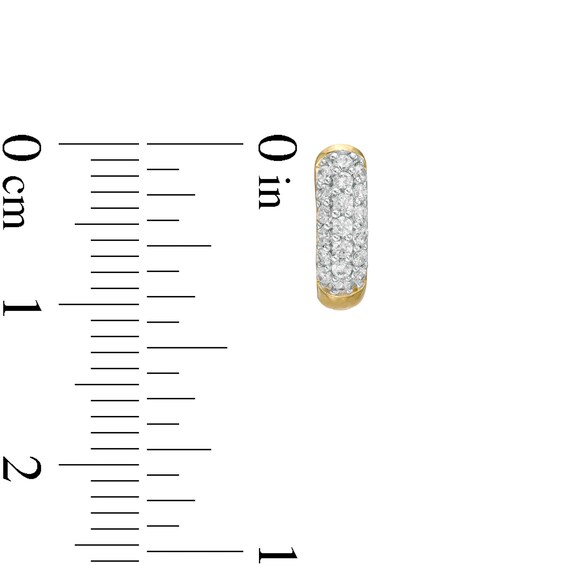 1/4 CT. T.w. Diamond Multi-Row Hoop Earrings in 10K Gold