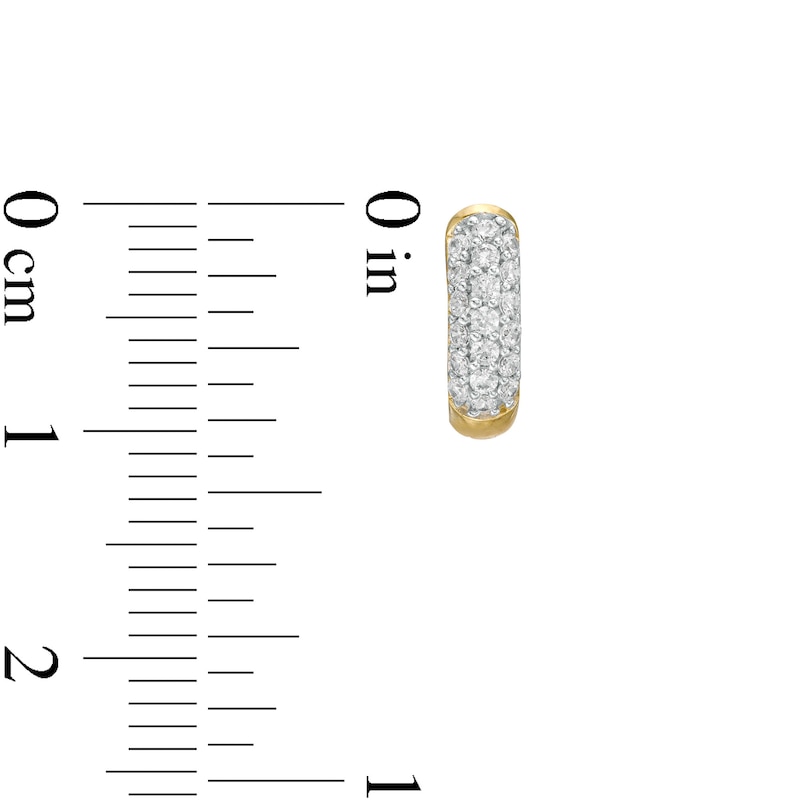 1/4 CT. T.W. Diamond Multi-Row Hoop Earrings in 10K Gold