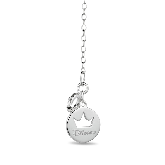 Enchanted Disney Mulan 1/10 CT. T.w. Diamond Butterfly Necklace in Sterling Silver and 10K Rose Gold