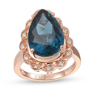 ctw CZ Blue Topaz /& Cubic Zirconia Round Wedding Band Solitaire Enhancer Guard Wrap Ring Womens 14k Rose Gold Plated Alloy Double Row Pave Set 0.50