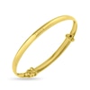 Thumbnail Image 1 of Baby's First Diamond Accent Heart Slider Engravable Name Bangle in 10K Gold (1 Line) - 6.25"