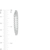 Thumbnail Image 2 of Marilyn Monroe™ Collection 1 CT. T.W. Journey Diamond Inside-Out Hoop Earrings in 10K White Gold