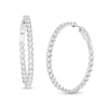 Thumbnail Image 1 of Marilyn Monroe™ Collection 2 CT. T.W. Journey Diamond Inside-Out Hoop Earrings in 10K White Gold