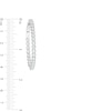 Thumbnail Image 2 of Marilyn Monroe™ Collection 2 CT. T.W. Journey Diamond Inside-Out Hoop Earrings in 10K White Gold