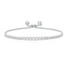 Thumbnail Image 0 of Marilyn Monroe™ Collection 1/2 CT. T.W. Journey Diamond Bolo Bracelet in 10K White Gold - 9.5"