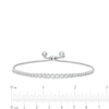 Thumbnail Image 2 of Marilyn Monroe™ Collection 1/2 CT. T.W. Journey Diamond Bolo Bracelet in 10K White Gold - 9.5"