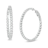 Thumbnail Image 0 of Marilyn Monroe™ Collection 3 CT. T.W. Journey Diamond Inside-Out Hoop Earrings in 10K White Gold