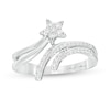 Thumbnail Image 1 of Marilyn Monroe™ Collection 1/5 CT. T.W. Diamond Bypass Shooting Star Ring Sterling Silver