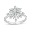 Thumbnail Image 0 of Marilyn Monroe™ Collection 1/2 CT. T.W. Diamond Starburst Ring in 10K White Gold