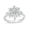 Thumbnail Image 1 of Marilyn Monroe™ Collection 1/2 CT. T.W. Diamond Starburst Ring in 10K White Gold