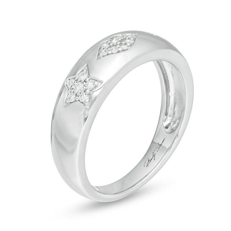 Main Image 2 of Marilyn Monroe™ Collection 1/15 CT. T.W. Diamond Novelty Ring in Sterling Silver