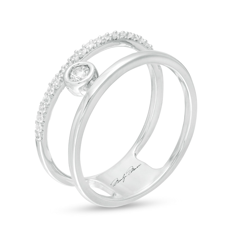 Main Image 2 of Marilyn Monroe™ Collection 1/5 CT. T.W. Diamond Ring in 10K White Gold