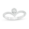 Thumbnail Image 1 of Marilyn Monroe™ Collection 1/5 CT. T.W. Diamond Chevron Ring in 10K White Gold