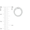 Thumbnail Image 2 of Marilyn Monroe™ Collection 1/4 CT. T.W. Journey Diamond Hoop Earrings in 10K White Gold