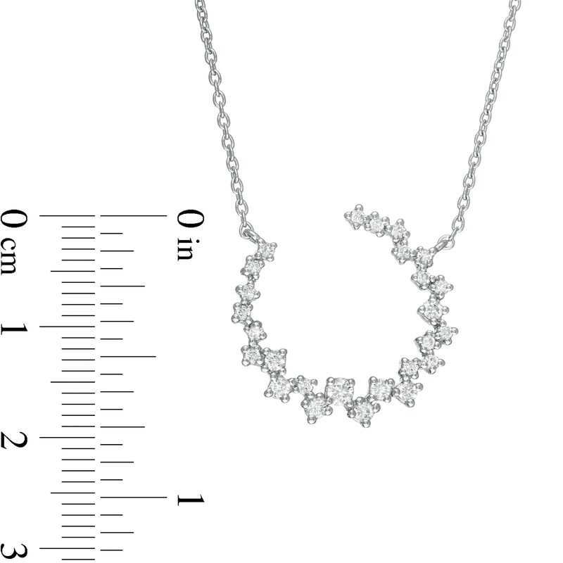 Main Image 2 of Marilyn Monroe™ Collection 3/8 CT. T.W. Diamond Scatter Necklace in 10K White Gold