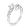 Thumbnail Image 2 of Marilyn Monroe™ Collection 1/2 CT. T.W. Journey Diamond Bypass Open Ring in 10K White Gold