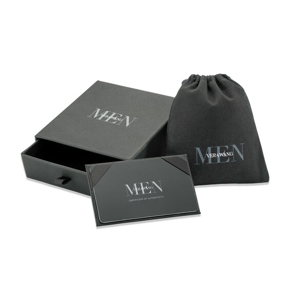 Vera Wang Men 1/4 CT. T.w. Black Diamond Cross Pendant in Sterling Silver - 22"