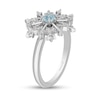 Thumbnail Image 2 of Enchanted Disney Elsa Aquamarine and 1/8 CT. T.W. Diamond Snowflake Ring in Sterling Silver