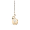 Thumbnail Image 2 of Enchanted Disney Anna Pear-Shaped Citrine and Diamond Accent Double Wheat Necklace in 10K Gold