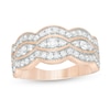 Thumbnail Image 1 of 1 CT. T.W. Diamond Multi-Row Vintage-Style Anniversary Ring in 14K Rose Gold