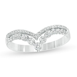 1/3 CT. T.W. Diamond Chevron Ring in Sterling Silver