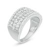 Thumbnail Image 2 of Marilyn Monroe™ Collection 1 CT. T.W. Baguette and Round Diamond Multi-Row Ring in 10K White Gold