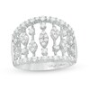 Thumbnail Image 1 of Marilyn Monroe™ Collection 1 CT. T.W. Diamond Art Deco Ring in 10K White Gold