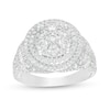 Thumbnail Image 1 of 2 CT. T.W. Composite Diamond Double Frame Multi-Row Ring in 10K White Gold