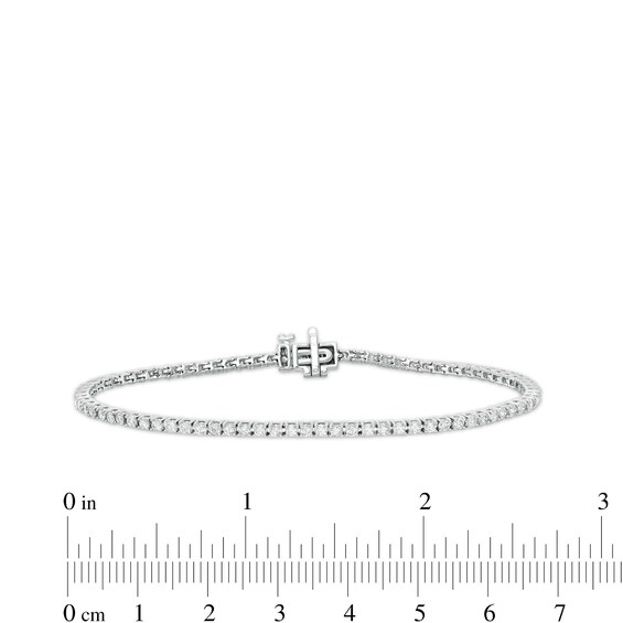 2 CT. T.w. Diamond Tennis Bracelet in 10K White Gold