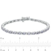 Thumbnail Image 2 of Oval Tanzanite and Diamond Accent Tennis Bracelet in Sterling Silver - 7.5"