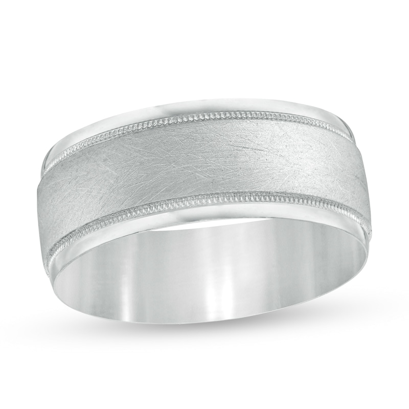 Men's 8.0mm Comfort Fit Wedding Band in Platinum