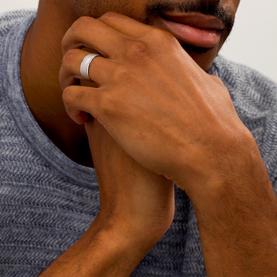 8.0mm Comfort Fit Wedding Band in Platinum