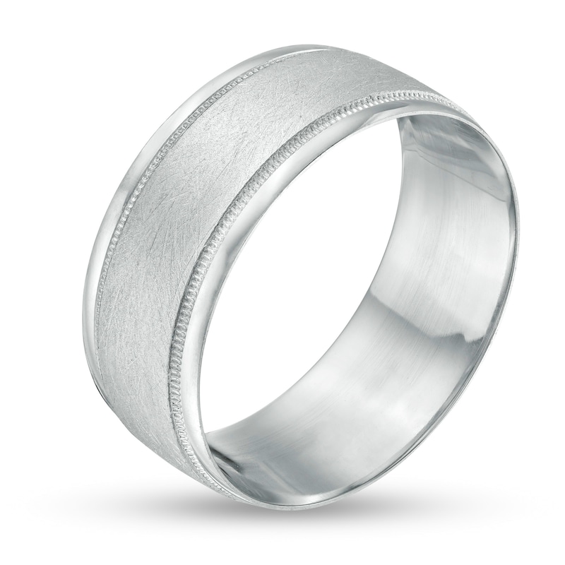 Men's 8.0mm Comfort Fit Wedding Band in Platinum