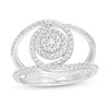 Thumbnail Image 1 of 1/2 CT. T.W. Composite Diamond Swirl Ring in 10K White Gold