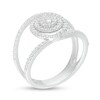 Thumbnail Image 3 of 1/2 CT. T.W. Composite Diamond Swirl Ring in 10K White Gold
