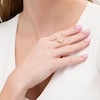 Thumbnail Image 2 of 1-1/4 CT. T.W. Composite Diamond Oval Starburst Frame Ring in 14K Gold