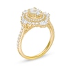 Thumbnail Image 2 of 1-1/4 CT. T.W. Composite Diamond Oval Starburst Frame Ring in 14K Gold
